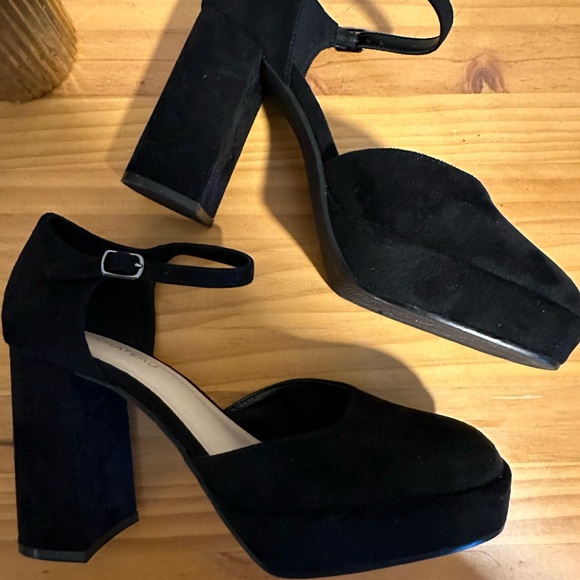 Square Toe Mary Jane High Heel Platform Pump size 8 - Picture 4 of 4